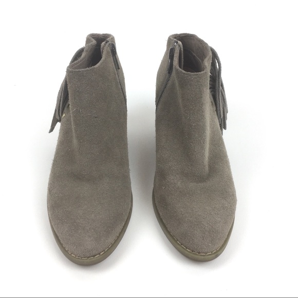 Vionic tan suede fringe boot faros leather comfort - Picture 3 of 6